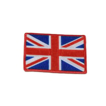 Ecusson thermocollant drapeaux brodés uk 3cm x 4,5cm