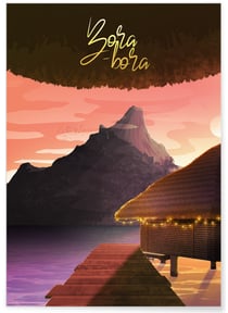 Affiche Bora-Bora | A3 : 29,7x42cm
