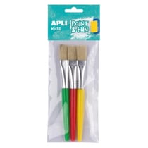 Pinceaux jumbo en plastique pointe plate 3 u.