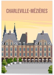 Affiche ville Charleville-Mézières | A3 : 29,7x42cm