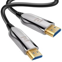 LinQ Câble HDMI 2.0 vers HDMI 2.0 Ultra HD 4K en Fibre Optique jusqu'à 18Gbps 30m Noir