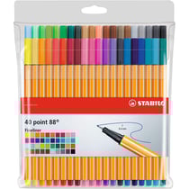 Pochette de 40 stylos-feutres STABILO point 88 - pointe fine - Assortiment