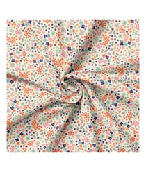 Tissu coton popeline petites fleurs de 145 cm de largeur 0 Ecru vendu par 50 cm