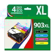 903 XL - Pack 4 cartouches HP 903 XL compatibles OfficeJet Pro 6960 6970 - 123CONSOMMABLES