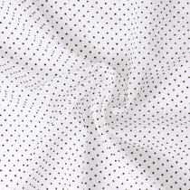 Tissu Mousseline texturé Mini pois sur fond Blanc