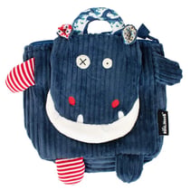 Sac à dos velours maternelle Les Déglingos 25 CM Hippo