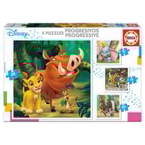 4 puzzles evolutifs - Les animaux de Disney