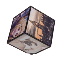 Cube photo tournant pour 6 photos