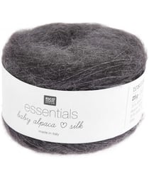 Fil exceptionnel à tricoter Essentials Baby Alpaca Loves Silk - 25GR - Rico Design 003 Gris