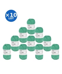 Lot de 10 pelotes QUATTRO de Lang Yarns – 500 g de coton mercerisé 17 Vert