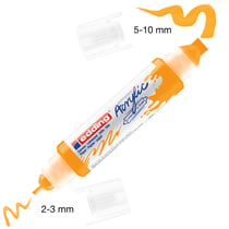 Marqueur Acrylic Edding 5400 - Double Pointe - Jaune Soleil