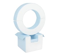 Ensemble de cerceaux 3 blocs blanc bleu pastel - Velinda