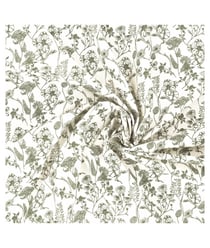 Tissu coton champêtre de 140 cm de largeur nadinekaki vendu par 50 cm