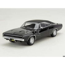 Voiture miniature de collection - NOREV - Dodge Charger R/T 1968 - Monté métal - Échelle 1/43 - Noir