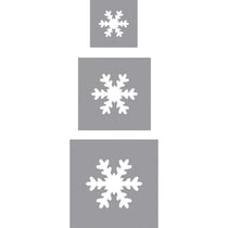 Perfor. fantaisie Kit: Flocons de neige, 1,6cm+2,54cm+3,81cm, 3 pces
