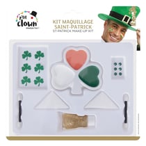 St Patrick maquillage - Kit - 3 couleurs : Vert, blanc, orange
