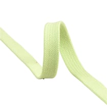 Tresse tubulaire plate au mètre 100 % coton 15mm vert nil