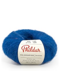 Fil exceptionnel à tricoter PHIL MOHAIR SOIE - Phildar Deep Blue Bleu