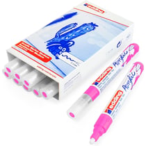 Lot de 10 marqueurs peinture acrylique pointe moyenne 2-3 mm - EDDING - Rose fluorescent