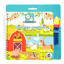 Carnet coloriages magiques Dans la ferme avec stylo à eau 10 pages