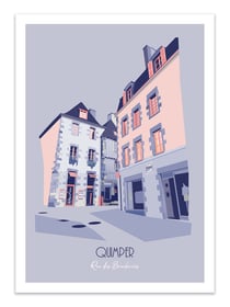 Affiche 30 x 40 cm - Quimper - Rue des Boucheries - Artmoric