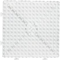 Plaque carrée pour perles à repasser Maxi - Transparente - 15 x 15 cm - 1 pce