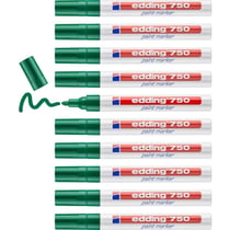 Lot de 10 marqueurs peinture permanents - Pointe ronde 2-4 mm - EDDING - Vert