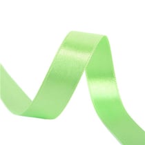 Bobine 25m ruban satin double face Vert lime fabriqué en France
