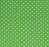 Tissu Jersey Coton Etoiles blanches sur fond Vert