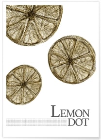 Affiche 'Lemon dot' | A3 : 29,7x42cm