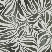 Tissu Toile Canvas Zebrana gris sur fond Blanc cassé - Au mètre