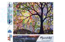 Diamond Painting Broderie Diamant Figured’Art 40x50cm toile entière roulée avec diamants carrés - Arbre de Vie