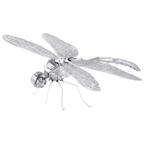 MetalEarth Insectes: LIBELLULE 10.8x9.11x2.97cm, maquette 3D en métal avec 1 feuille, sur carte 12x17cm, 14+