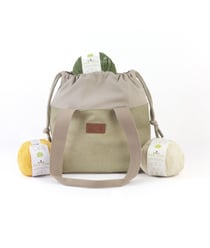 Sac à ouvrage Outdoors Eco Vita - 28 x 24 x 14 cm - 2 coloris - DMC Khaki
