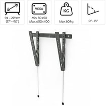 Support mural TV ultra fin HAMA - Acier - Gris - 37 à 90 pouces - 80 kg