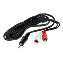 Câble audio stéréo ACV - Jack 3,5 mm vers RCA - Noir - 1,5 m