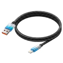 LinQ Câble Lightning vers USB de Charge 15W avec Écran LED 1.2m Bleu