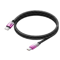 LinQ Câble USB-C vers USB-C de Charge Rapide 80W avec Écran LED 1.2m Violet