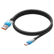 LinQ Câble USB-C Vers USB de Charge Rapide 48W avec Écran LED 1.2m Bleu