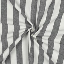Tissu Coton Fil teint Suzy rayures Noir sur fond Blanc