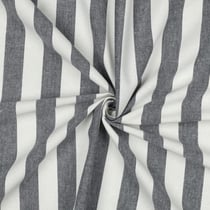 Tissu Coton Fil teint Suzy rayures Bleu marine sur fond Blanc