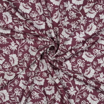 Tissu Viscose EcoVero Fleurs sur fond Mauve