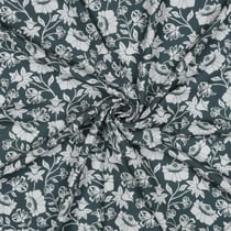 Tissu Viscose EcoVero Fleurs sur fond Vert sauge