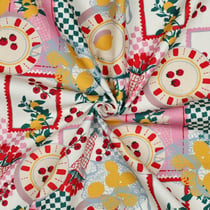 Tissu Toile de Coton canvas digital Dolce Vita
