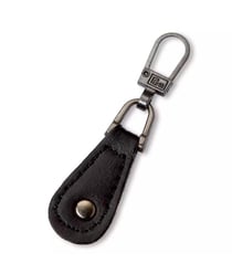 Tirette de fermeture Fashion-Zip cuir imitation noir ronde - Prym Noir