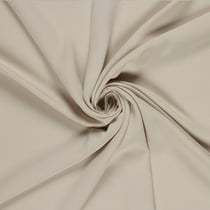Tissu Crêpe satiné mat uni Beige clair