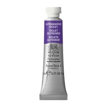 Tube de 5 ml - Peinture aquarelle Winsor & Newton - Violet ultramarin n°672 - Extra fine - Semi-transparent