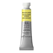 Tube de 5 ml - Peinture aquarelle Winsor & Newton - Jaune citron Winsor n°722 - Extra fine - Semi-transparent