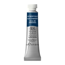 Tube de 5 ml - Peinture aquarelle Winsor & Newton - Bleu d'Anvers n°010 - Extra fine - Transparent