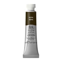 Tube de 5 ml - Peinture aquarelle Winsor & Newton - Sépia n°609 - Extra fine - Opaque